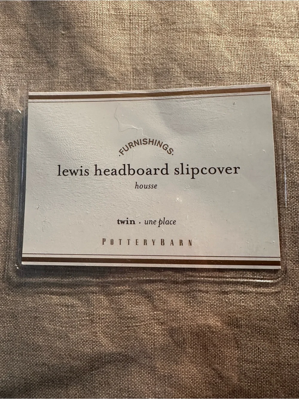 Pottery Barn Lewis Headboard Slipcover - Linen